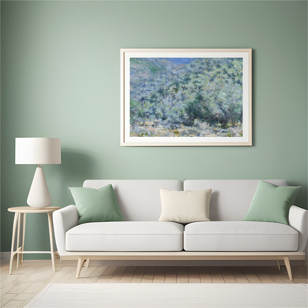 Immerse yourself in the tranquil beauty of this mountain landscape, expertly capturing the essence for Hall