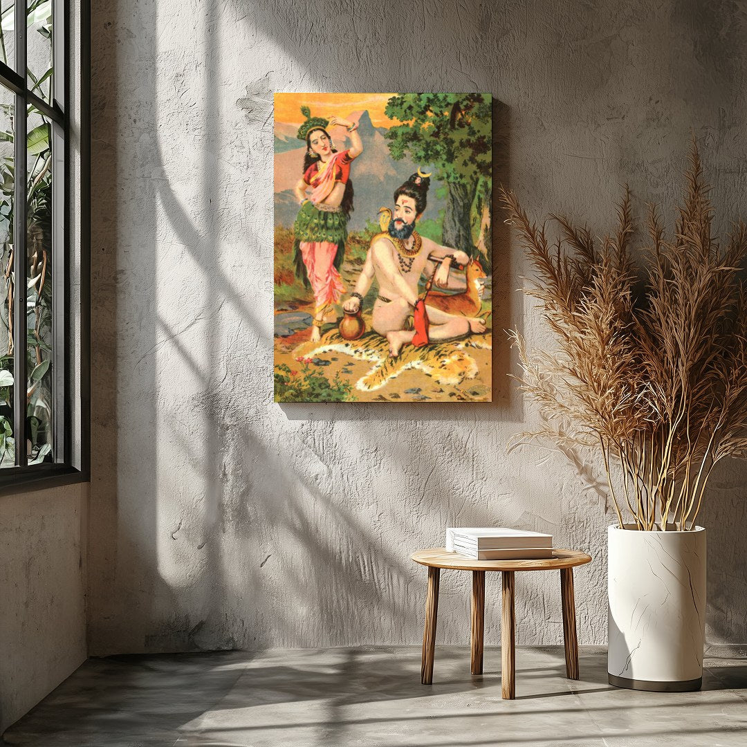 Immerse yourself in the captivating allure of this vibrant artwork showcasing a serene encounter for Entrance