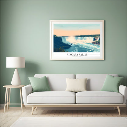 Experience the majesty of Niagara Falls with this breathtaking wall art. The soothing colors and for Hall