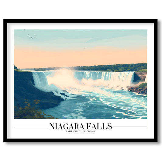 Experience the majesty of Niagara Falls with this breathtaking wall art. The soothing colors and for space