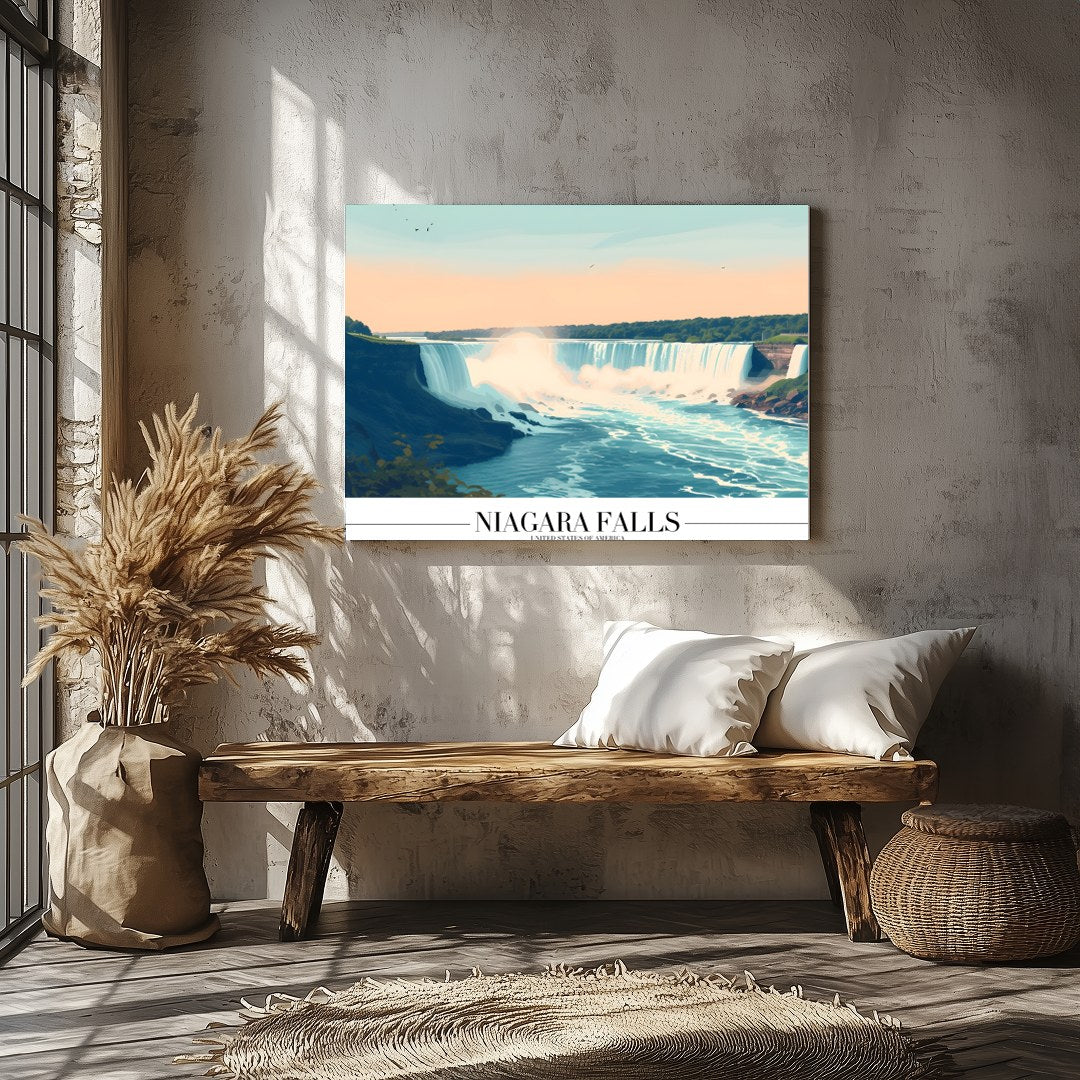Experience the majesty of Niagara Falls with this breathtaking wall art. The soothing colors and for Veranda