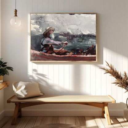 Capture the calmness of the sea with this exquisite watercolor painting, featuring an elderly for Hallway