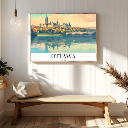 Capture the tranquil beauty of Ottawa with this stunning landscape artwork. Featuring the iconic for gallery