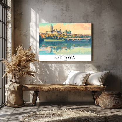 Capture the tranquil beauty of Ottawa with this stunning landscape artwork. Featuring the iconic for Veranda