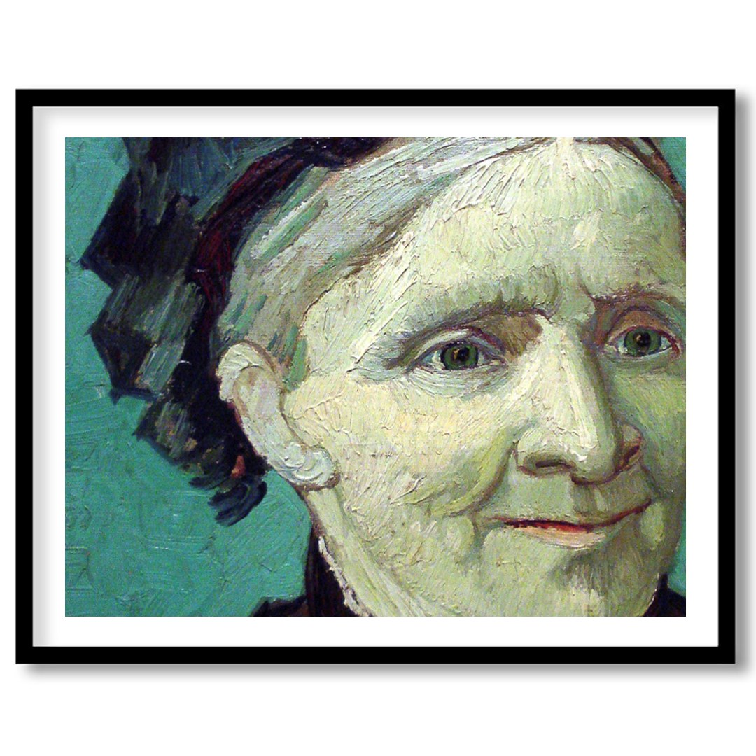 This captivating oil portrait showcases a serene expression that invites introspection. With its for kitchen
