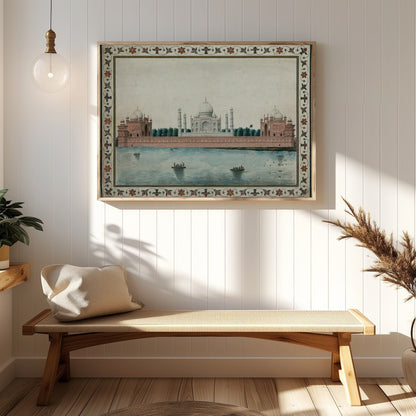 This exquisite artwork captures the timeless beauty of an iconic architectural wonder reflected for Hallway