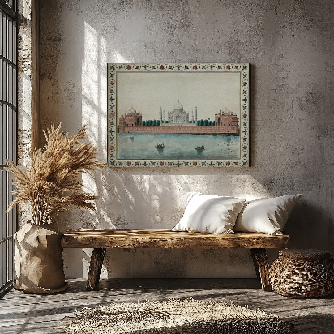 This exquisite artwork captures the timeless beauty of an iconic architectural wonder reflected for Veranda