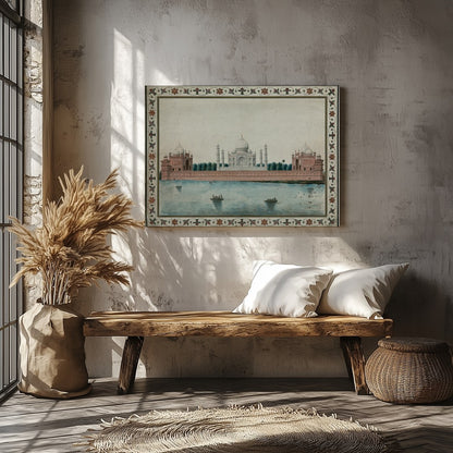 This exquisite artwork captures the timeless beauty of an iconic architectural wonder reflected for Veranda