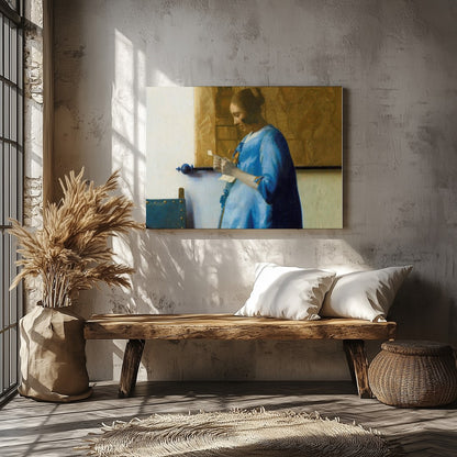 Immerse yourself in tranquility with this exquisite artwork depicting a woman in a moment of quiet for Veranda
