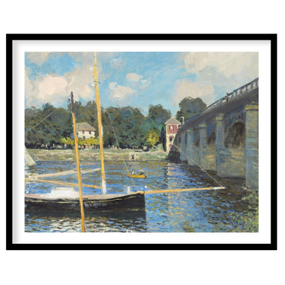 Capture the tranquility of a sunlit day by the river with this exquisite artwork, showcasing for haven
