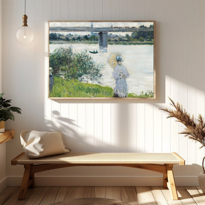 Experience the tranquility of a riverside afternoon with this captivating piece. The gentle for Hallway