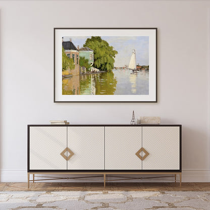 Immerse yourself in tranquility with this exquisite riverside scene, capturing a gentle waterway for Foyer