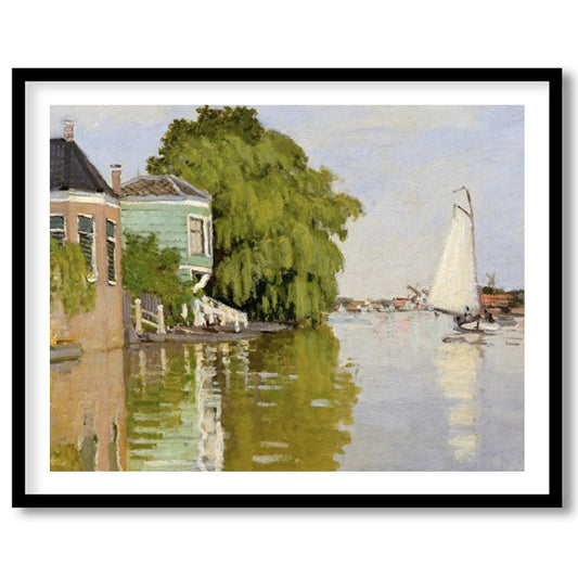 Immerse yourself in tranquility with this exquisite riverside scene, capturing a gentle waterway for loft