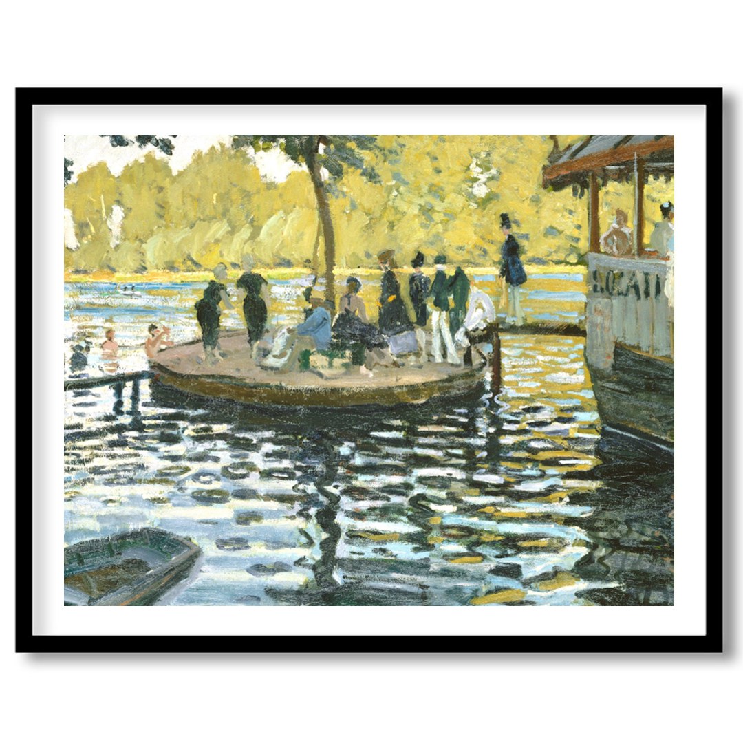 This captivating artwork captures a tranquil scene by the river, resonating with the serene beauty for sweet-home