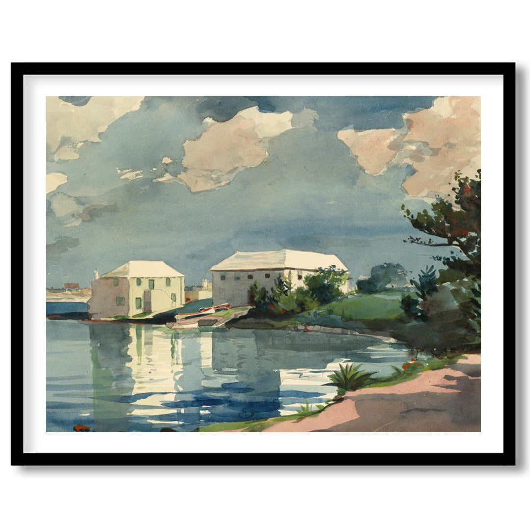 Capture the tranquility of a serene riverside setting with this exquisite watercolor artwork. for retreat