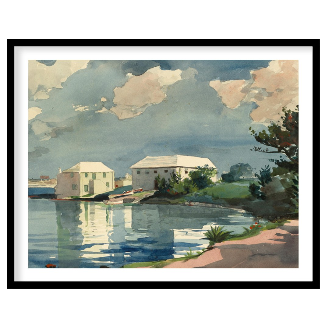 Capture the tranquility of a serene riverside setting with this exquisite watercolor artwork. for retreat