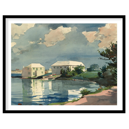 Capture the tranquility of a serene riverside setting with this exquisite watercolor artwork. for retreat