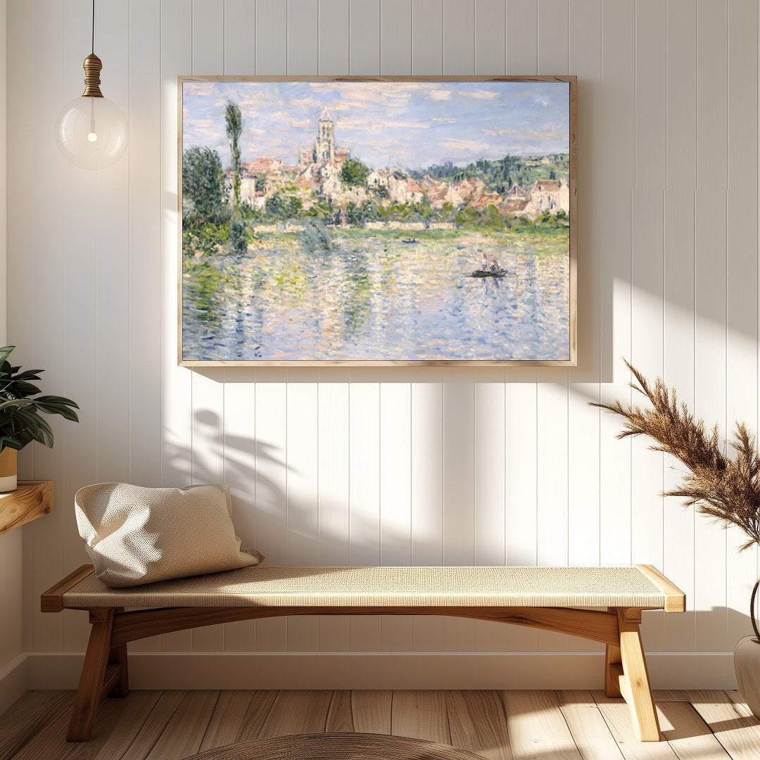 Capture the tranquil beauty of a riverside village with this impressionist masterpiece. Evoking a for Hallway