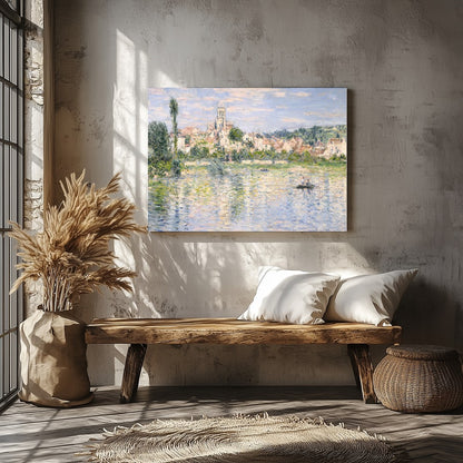 Capture the tranquil beauty of a riverside village with this impressionist masterpiece. Evoking a for Veranda
