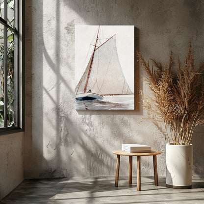 Capture the timeless beauty of maritime adventure with this elegant depiction of a classic sailing for Entrance