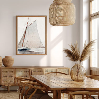 Capture the timeless beauty of maritime adventure with this elegant depiction of a classic sailing for Extra Kitchen
