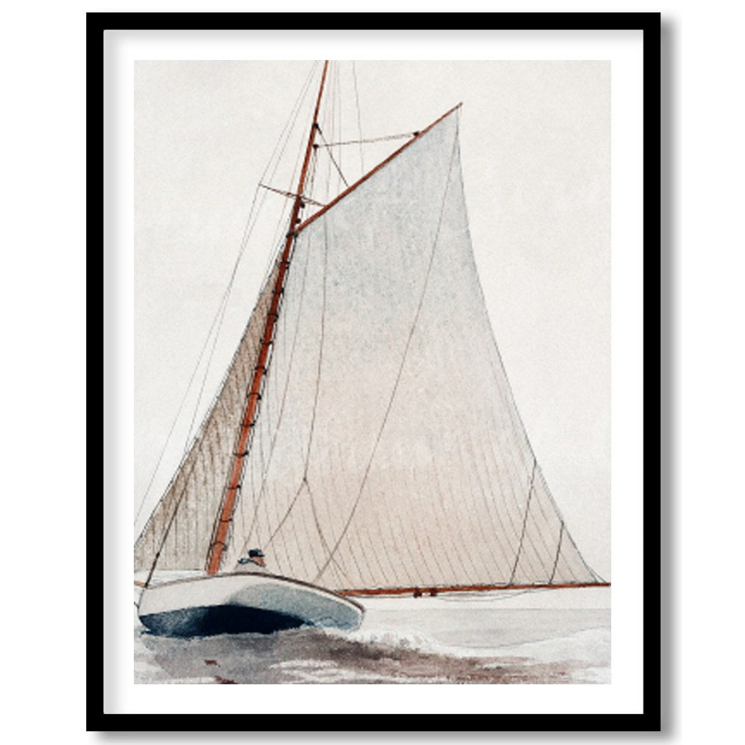 Capture the timeless beauty of maritime adventure with this elegant depiction of a classic sailing for office