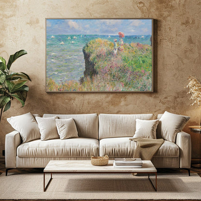 Immerse yourself in the tranquil beauty of this impressionist seaside landscape. With vibrant for Family Room