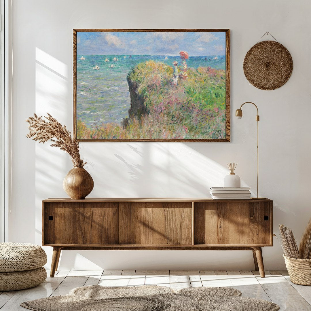 Immerse yourself in the tranquil beauty of this impressionist seaside landscape. With vibrant for Sitting Area