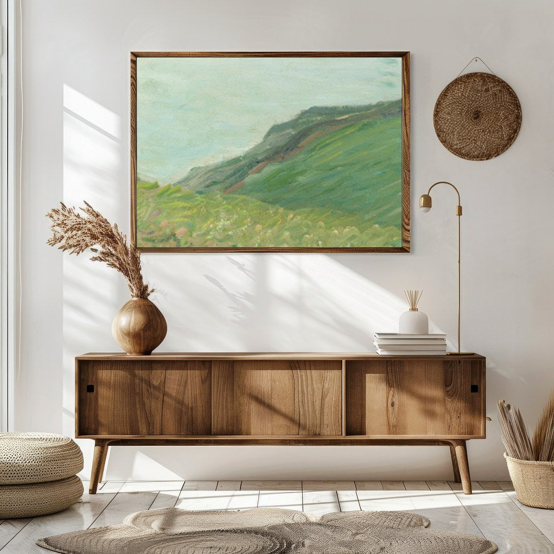 Immerse yourself in the tranquil beauty of this coastal masterpiece. The painting captures a serene for Sitting Area