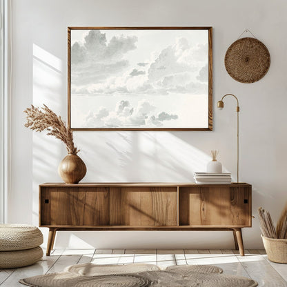 Elevate your space with the 'Serene Sky Sketch,' a soothing wall art piece that captures the for Sitting Area