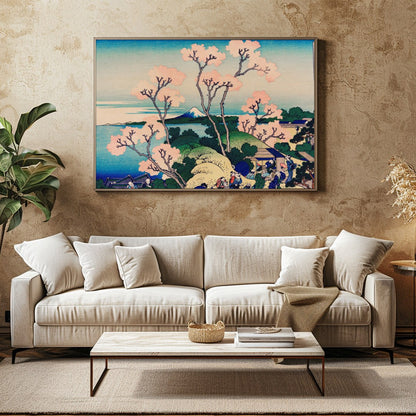 Experience the tranquil beauty of a traditional Japanese scene with this exquisite landscape print. for Family Room