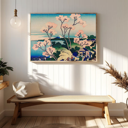 Experience the tranquil beauty of a traditional Japanese scene with this exquisite landscape print. for Hallway