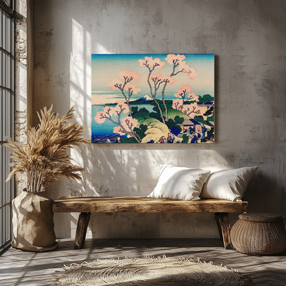 Experience the tranquil beauty of a traditional Japanese scene with this exquisite landscape print. for Veranda