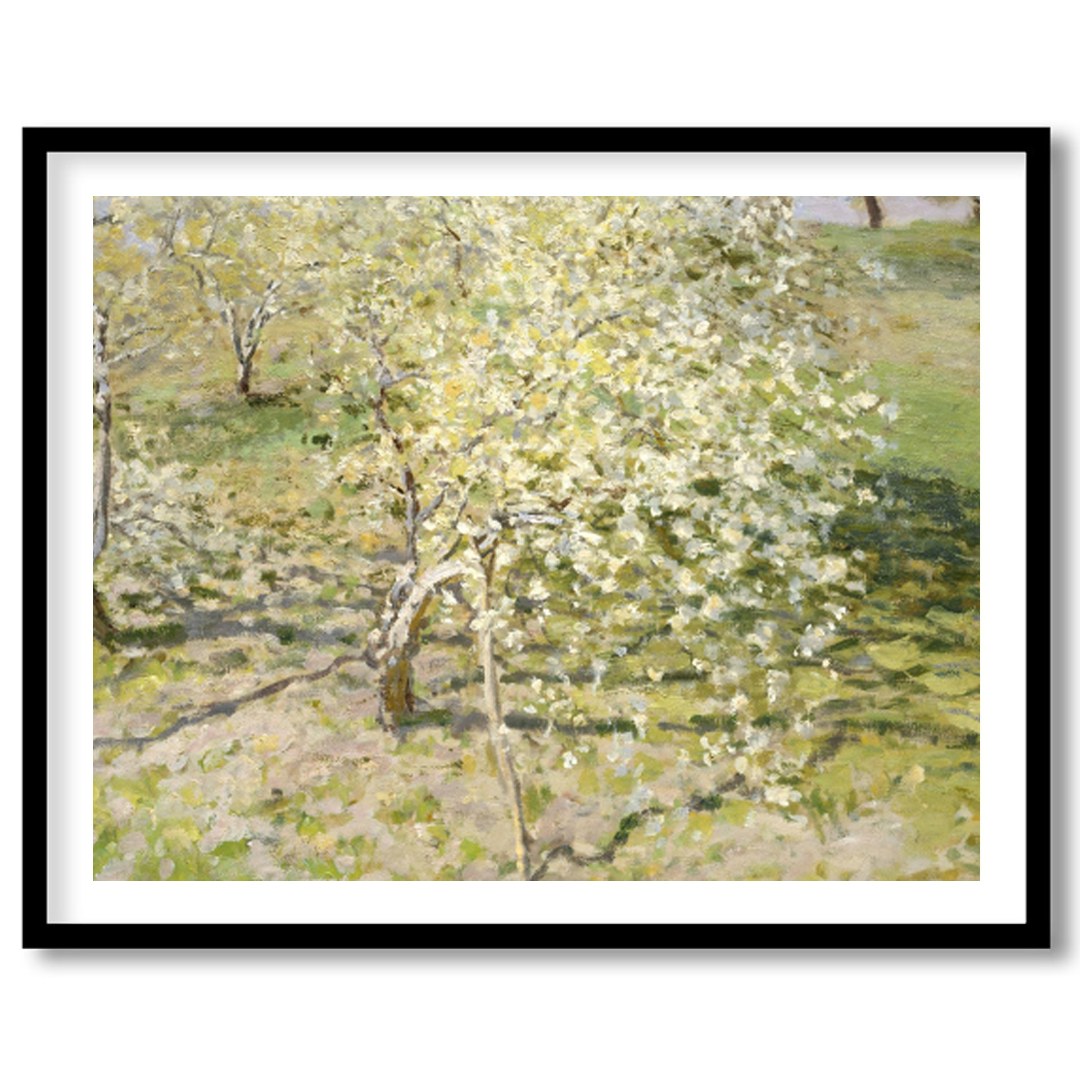 Immerse yourself in the tranquility of spring with this exquisite landscape painting. Featuring for lovely-house