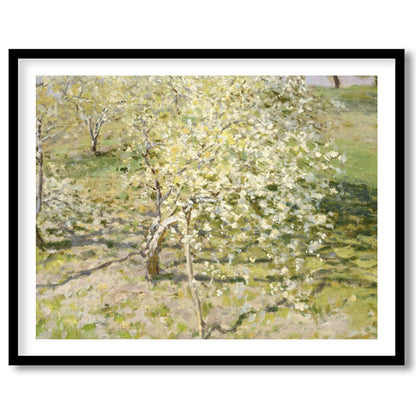 Immerse yourself in the tranquility of spring with this exquisite landscape painting. Featuring for lovely-house