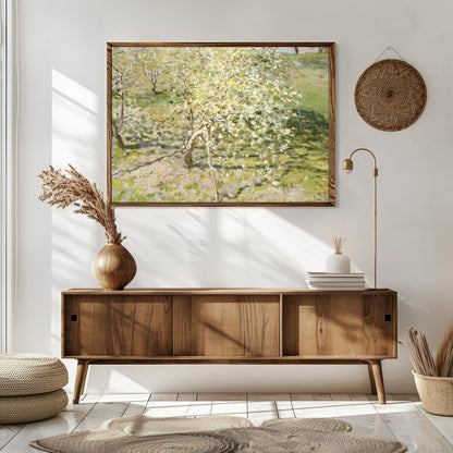 Immerse yourself in the tranquility of spring with this exquisite landscape painting. Featuring for Sitting Area