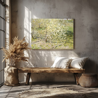 Immerse yourself in the tranquility of spring with this exquisite landscape painting. Featuring for Veranda