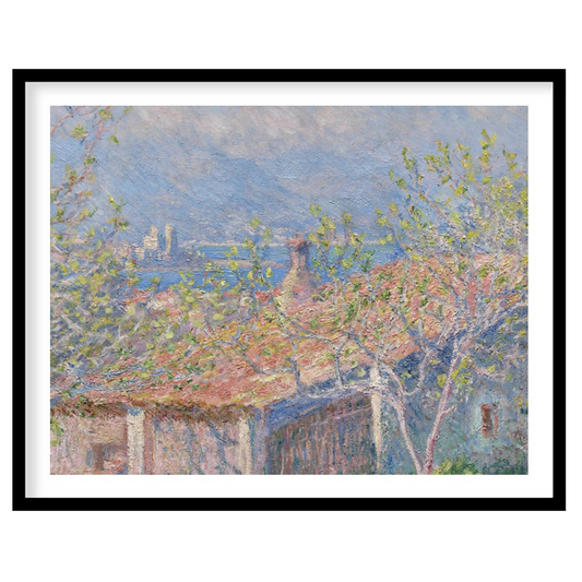 This exquisite artwork captures the tranquility of a springtime countryside, featuring a charming for bedroom