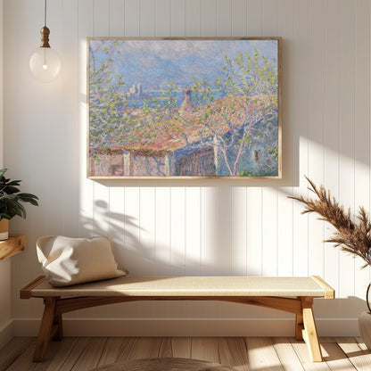 This exquisite artwork captures the tranquility of a springtime countryside, featuring a charming for Hallway