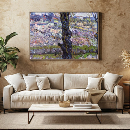 Capture the tranquility of a spring orchard with this enchanting artwork. Through intricate for Family Room
