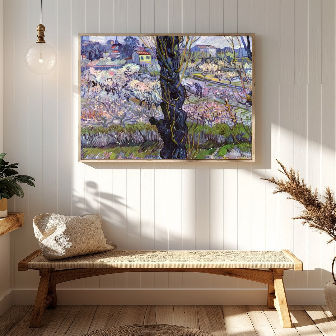 Capture the tranquility of a spring orchard with this enchanting artwork. Through intricate for Hallway