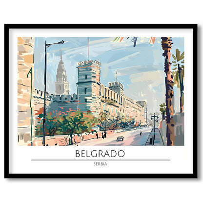 Capture the tranquil beauty of Belgrade's historic streets with this exquisite wall art. The for haven