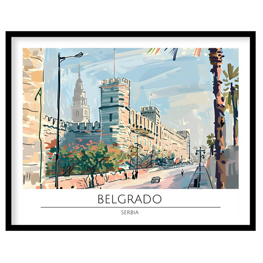 Capture the tranquil beauty of Belgrade's historic streets with this exquisite wall art. The for haven