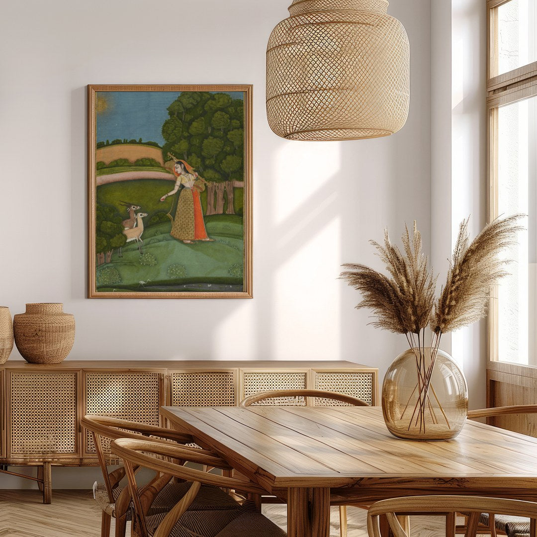 Immerse yourself in the tranquility of nature with this exquisite painting, where a gracefully for Extra Kitchen