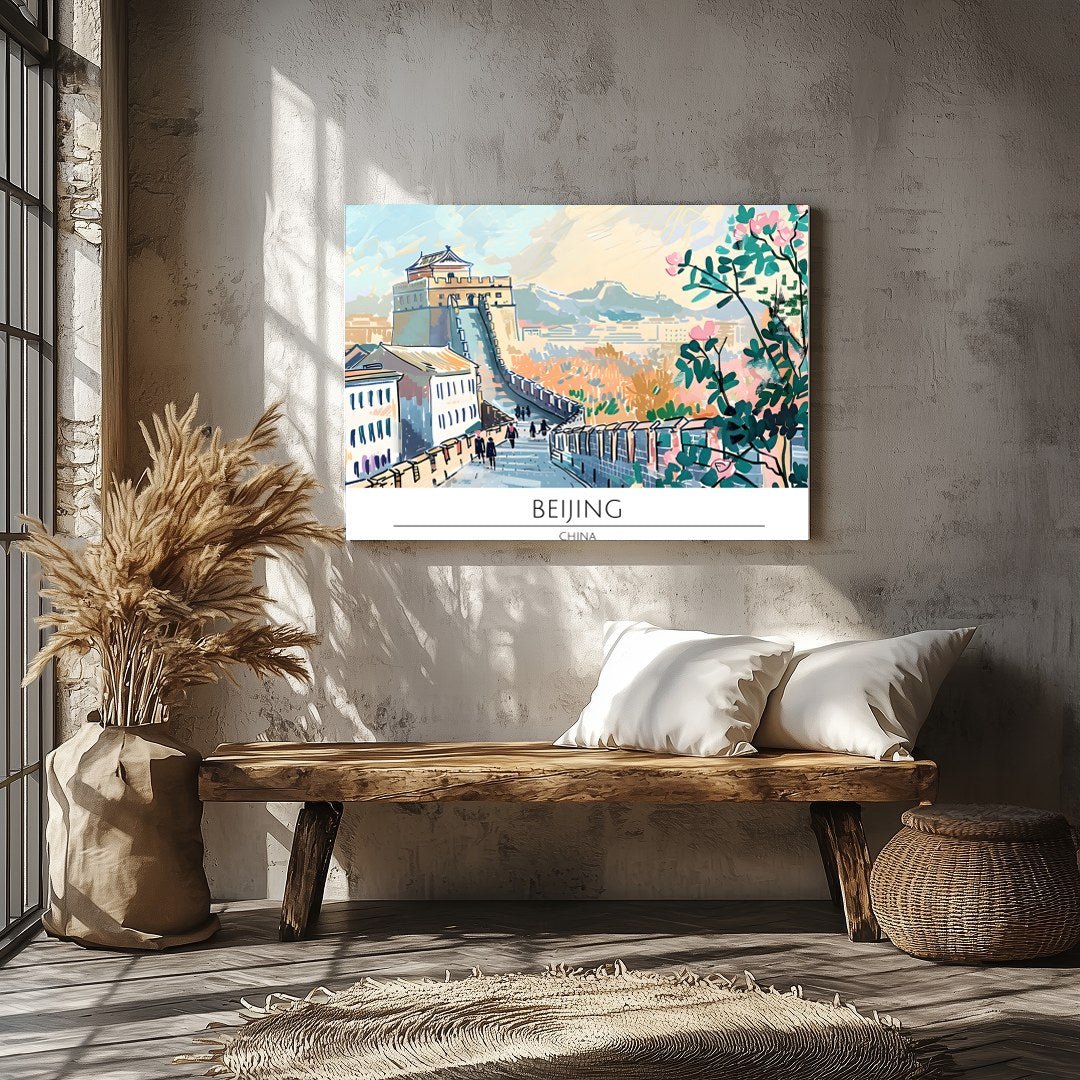 Capture the tranquil beauty of a walk along the Great Wall with this stunning piece showcasing for Veranda