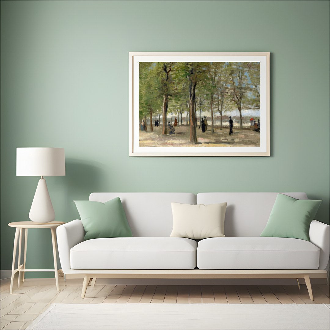 Immerse yourself in the tranquility of a leisurely day amidst tall, lush trees with this for Hall