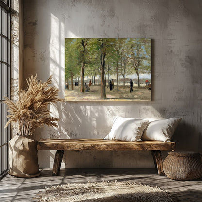 Immerse yourself in the tranquility of a leisurely day amidst tall, lush trees with this for Veranda