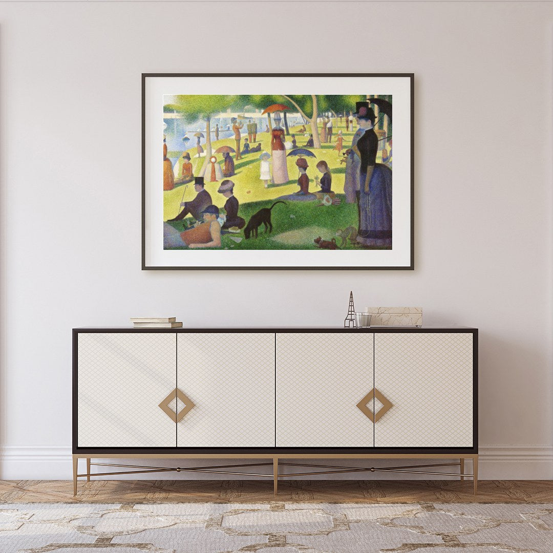 Experience a timeless leisure moment with this captivating artwork depicting a tranquil afternoon for Foyer