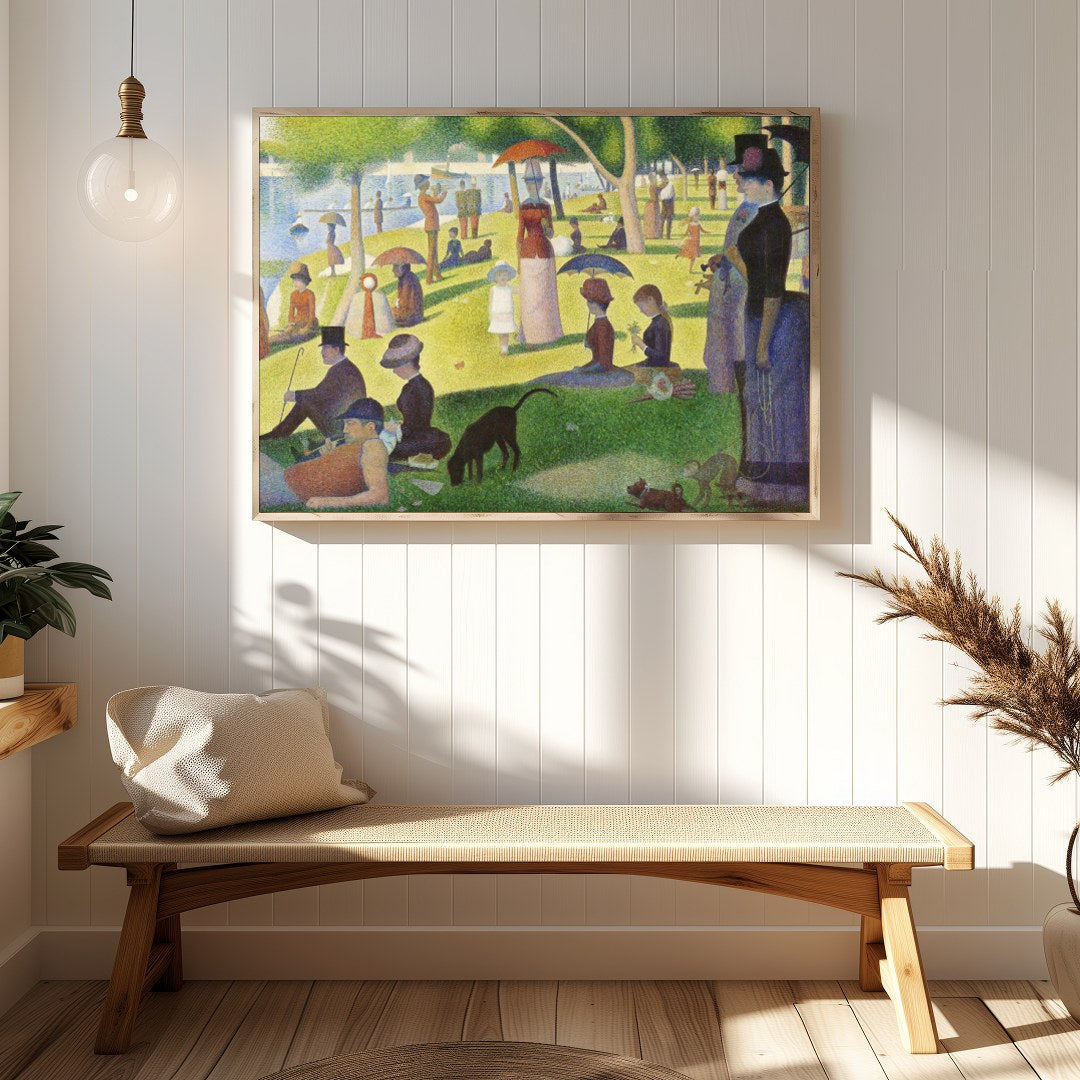 Experience a timeless leisure moment with this captivating artwork depicting a tranquil afternoon for Hallway