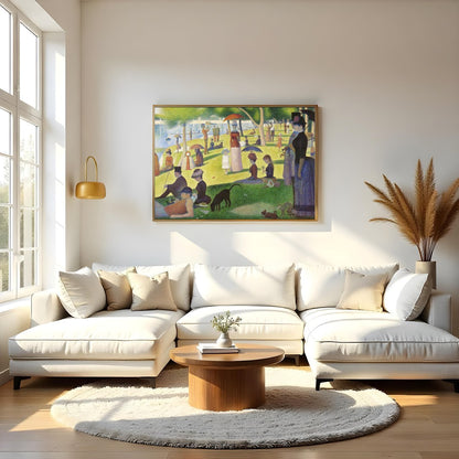 Experience a timeless leisure moment with this captivating artwork depicting a tranquil afternoon for Living Room
